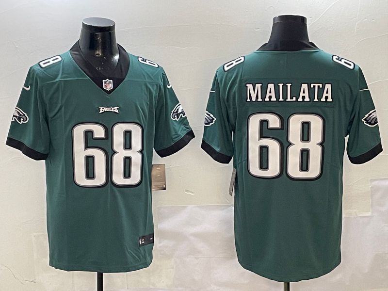 Men Philadelphia Eagles #68 Mailata Green Second generations 2025 Nike Vapor Limited NFL Jersey style 1->philadelphia eagles->NFL Jersey
